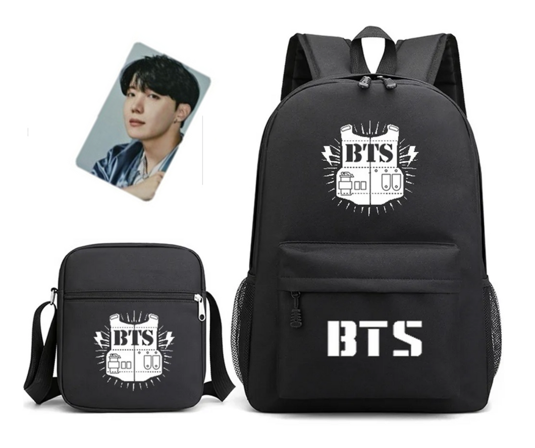 MOCHILA BTS CON MORRAL - NEGRO