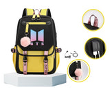 MOCHILA ESCOLAR BTS AMARILLO