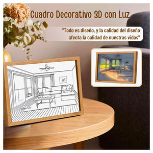 Lámpara Cuadro Decorativo Luminoso 3D